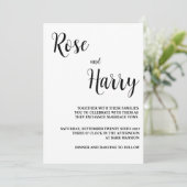 Minimalistische lässige Hochzeitseinladung Einladung (Stehend Vorderseite)