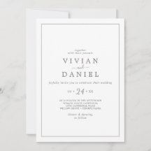 Minimalistische Lässige Hochzeitseinladung