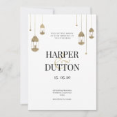 Minimalistische Laternen Einladung (Vorderseite)