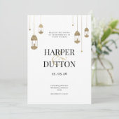 Minimalistische Laternen Einladung (Stehend Vorderseite)