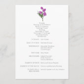 Minimalistische Lathyrus-Hochzeit Programm (Vorderseite)