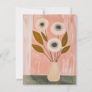 Minimalistische Launen Blumen Nr.029 Postkarte