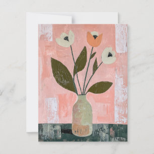 Minimalistische Launen Blumen Nr. 030 Postkarte