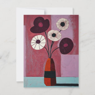 Minimalistische Launen Blumen Nr. 036 Postkarte