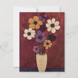 Minimalistische Launen Blumen Nr. 038 Postkarte