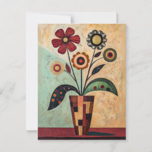 Minimalistische Launen Blumen Nr.056 Postkarte