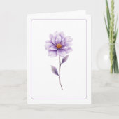 Minimalistische Lavendel-Blume Blank Karte (Vorderseite)