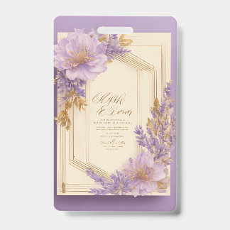 Minimalistische Lavendel Blume Einladung Ausweis
