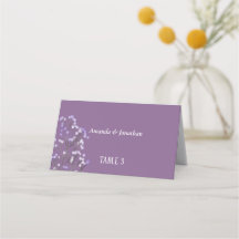Minimalistische Lavendel Floral Wedding Platzkarte