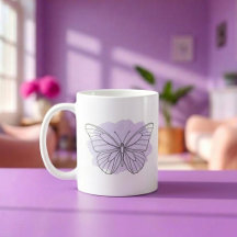 Minimalistische Lavendel-Schmetterling-Aquarell-Ta