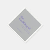 Minimalistische Lavendel Silber Einfache Swash Hoc Serviette (Ecke)