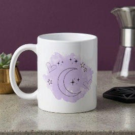 Minimalistische Lavendel-Wasserfarbe-Tasse Kaffeetasse