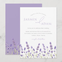 Minimalistische Lavendel-Wildblumen