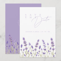 Minimalistische Lavendel-Wildblumen