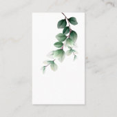 Minimalistische Leaf Green Gold-Visitenkarte Visitenkarte (Rückseite)