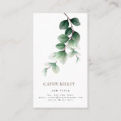 Minimalistische Leaf Green Gold-Visitenkarte Visitenkarte (Vorderseite)