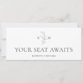 Minimalistische Leaf-Karte für Seekarten Einladung (Vorderseite)