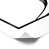 Minimalistische Leaf Line Kunst, Dichtung und Musi Poster (Ecke)