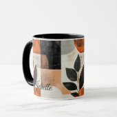 Minimalistische Leaf-Tasse - Personalisierte Rusti Tasse (Vorderseite Links)