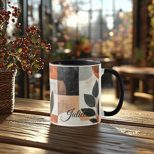 Minimalistische Leaf-Tasse - Personalisierte Rusti Tasse