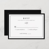 Minimalistische Leaf Wedding RSVP Begleitkarte (Vorne/Hinten)