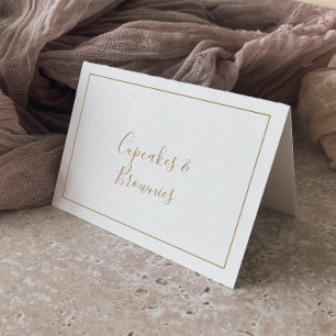 Minimalistische Lebensmittel-Buffet-Labels Tischnummer