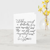 Minimalistische Lehrerwertkarte, C.S. Lewis Karte (Gelbe Blume)