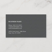 Minimalistische Leinen Grau Imitate Goldene Linie  Visitenkarte (Rückseite)