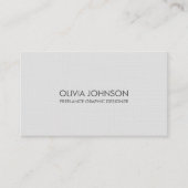 Minimalistische Leinen Moderne Visitenkarte (Vorderseite)