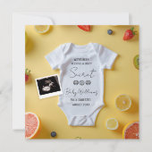 Minimalistische Lemmon-Schwangerschaft Ankündigung (Vorderseite)