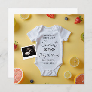 Minimalistische Lemmon-Schwangerschaft Ankündigung