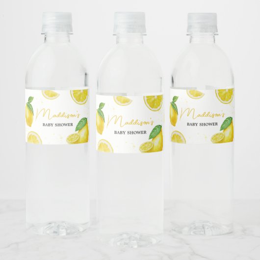 Minimalistische Lemonade Kinderdusche Wasserflaschenetikett (Flaschen)
