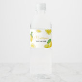 Minimalistische Lemonade Kinderdusche Wasserflaschenetikett (Vorderseite)