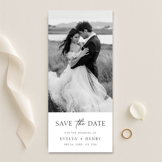 Minimalistische Lesezeichen-Foto-Hochzeit Bitte Te