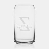 Minimalistische Letter Z Monogramm und Individuell Dosenglas (Rückseite)