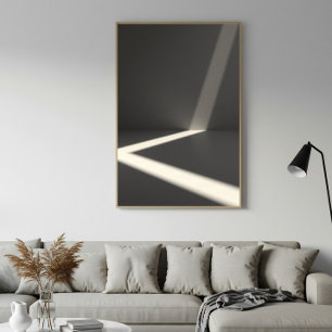 Minimalistische Licht- und Schatten-Abstraktfotogr Poster