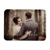 Minimalistische Liebe & Dank Whimsical Script Hoch Magnet (Horizontal)