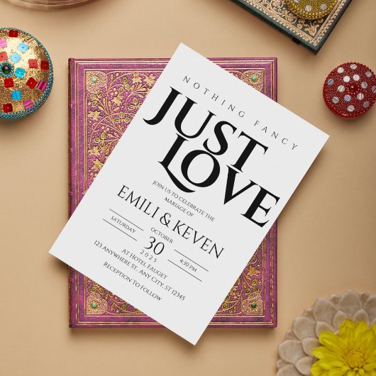 Minimalistische Liebe Einladung zur Hochzeit