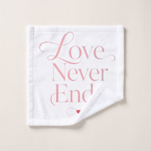 Minimalistische Liebe endet nie Roségold Badhandtuch Set