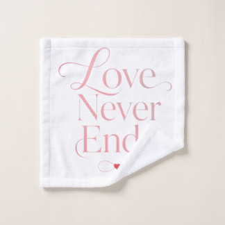 Minimalistische Liebe endet nie Roségold  Badhandtuch Set
