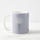 Minimalistische Liebe Happy Wedding Blume Bouquet Kaffeetasse (Links)