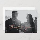 Minimalistische Liebe Herz Hochzeit Foto Danke Kar (Vorne/Hinten)