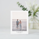 Minimalistische Liebe Herzensskripte Hochzeit Viel Postkarte (Stehend Vorderseite)