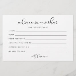 Minimalistische Liebe Herzgutachten für die Brautk Flyer