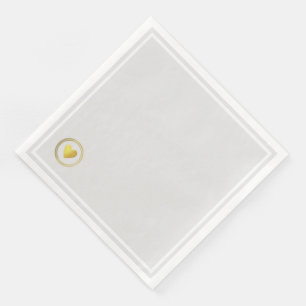 Minimalistische Liebe Herzliche Hochzeit Grau Serviette