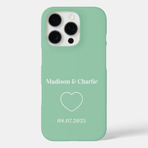 Minimalistische Liebe Hochzeitstag iPhone 16 Pro Hülle