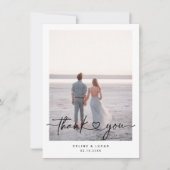 Minimalistische Liebe Hörskript Hochzeitsschreiben Dankeskarte (Vorderseite)