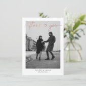 Minimalistische Liebe Hörskript Hochzeitsschreiben Dankeskarte (Stehend Vorderseite)