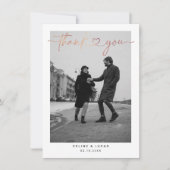 Minimalistische Liebe Hörskript Hochzeitsschreiben Dankeskarte (Vorderseite)