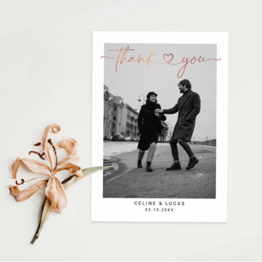 Minimalistische Liebe Hörskript Hochzeitsschreiben Dankeskarte